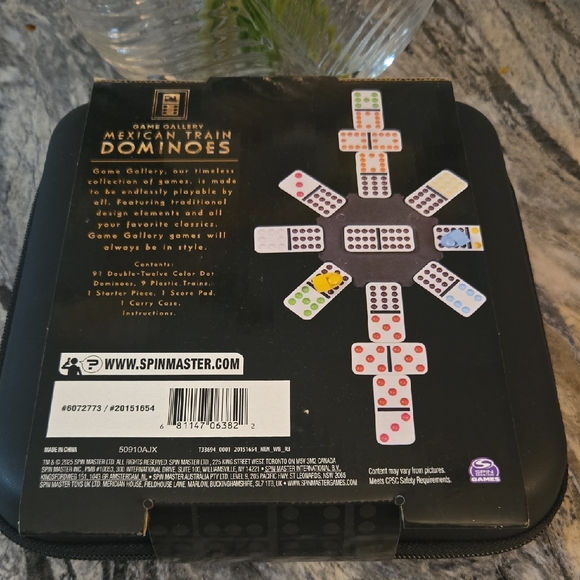 Gallery Mexican Train Dominoes Set - Black and Gold - Picture 2 of 2
